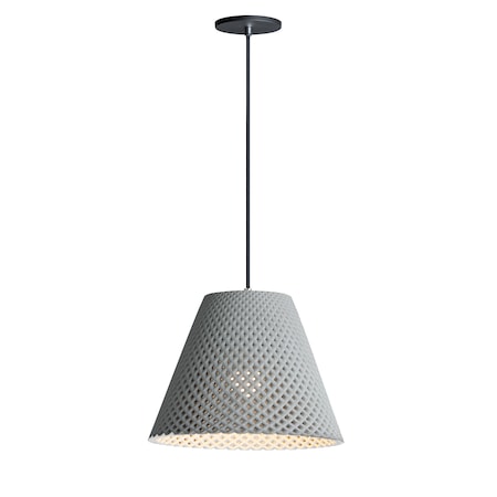 Maxim Lighting Woven 1-Light 14.5" Wide Gray / Black Pendant Light 10145GYBK